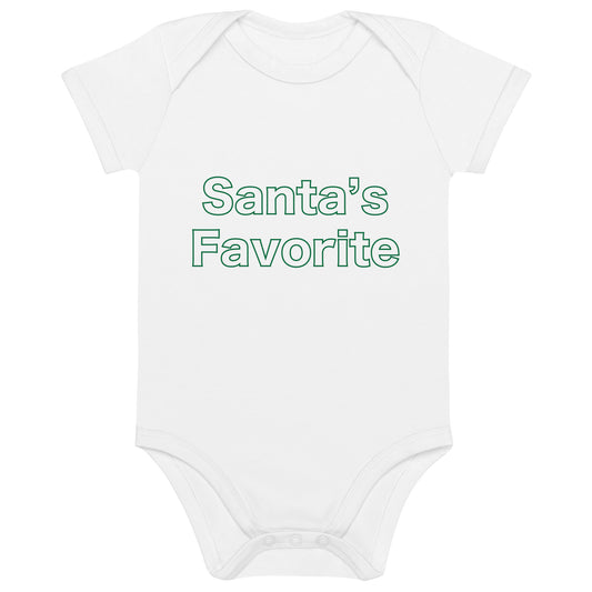Santa's Favorite Organic cotton baby bodysuit