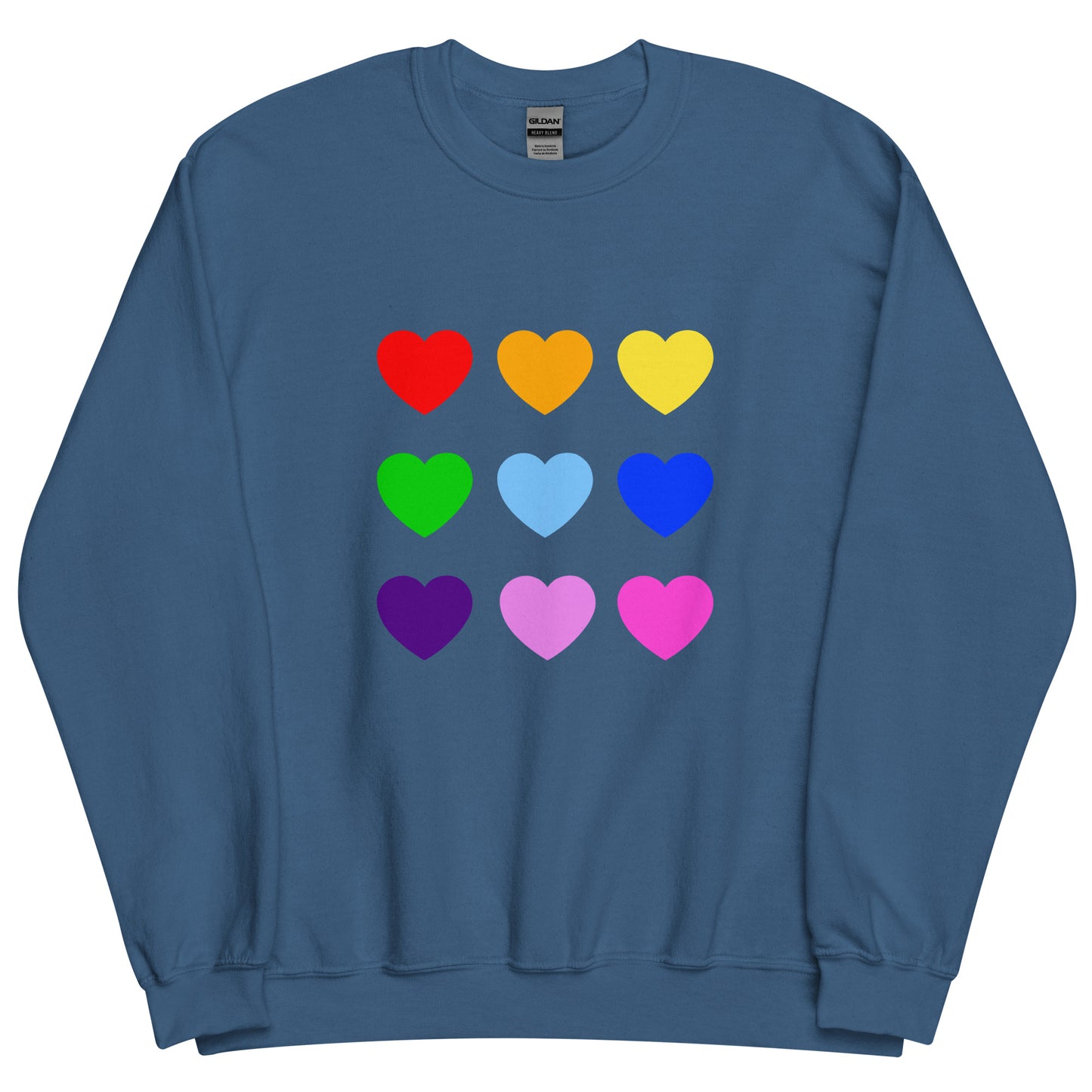 Rainbow Hearts Unisex Sweatshirt