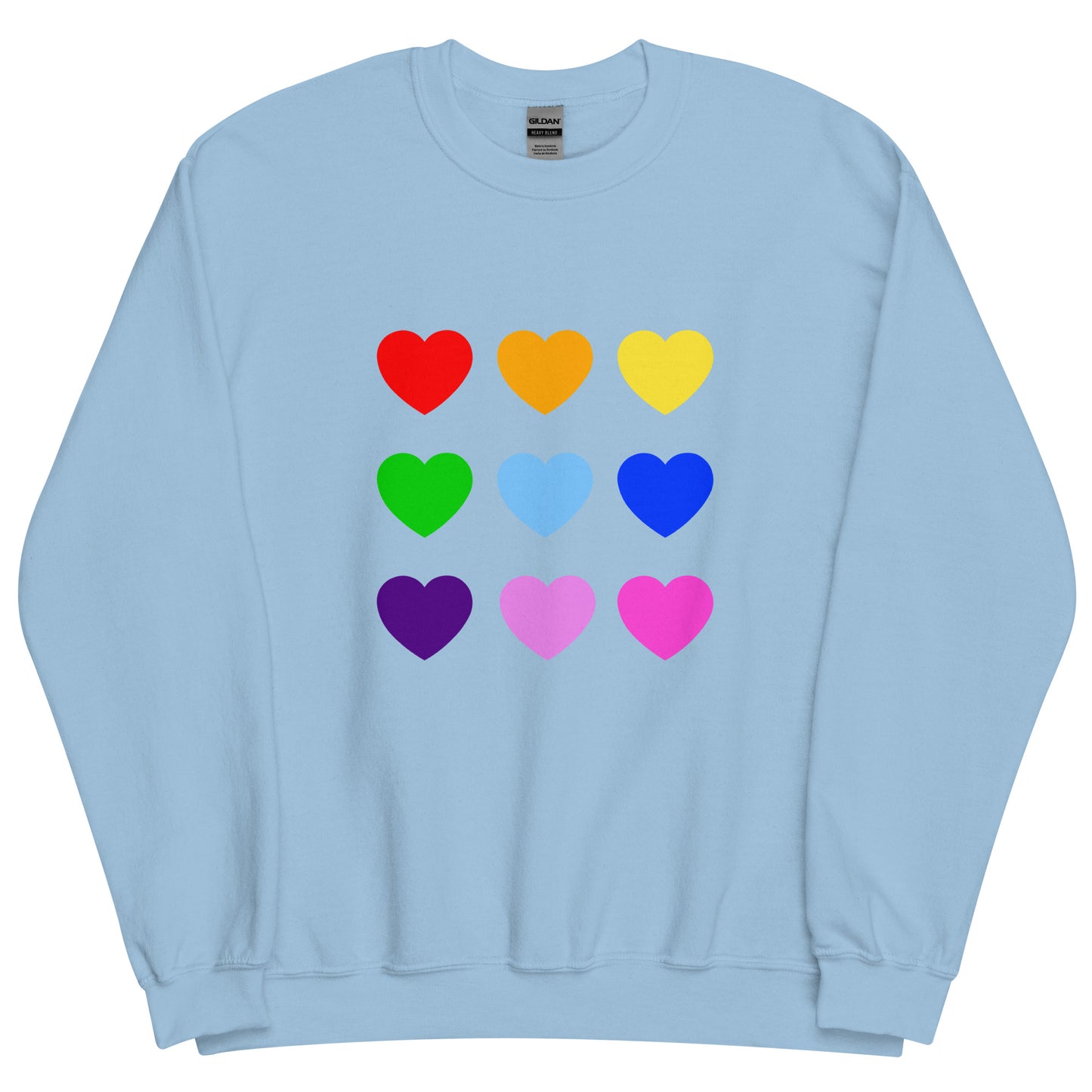 Rainbow Hearts Unisex Sweatshirt