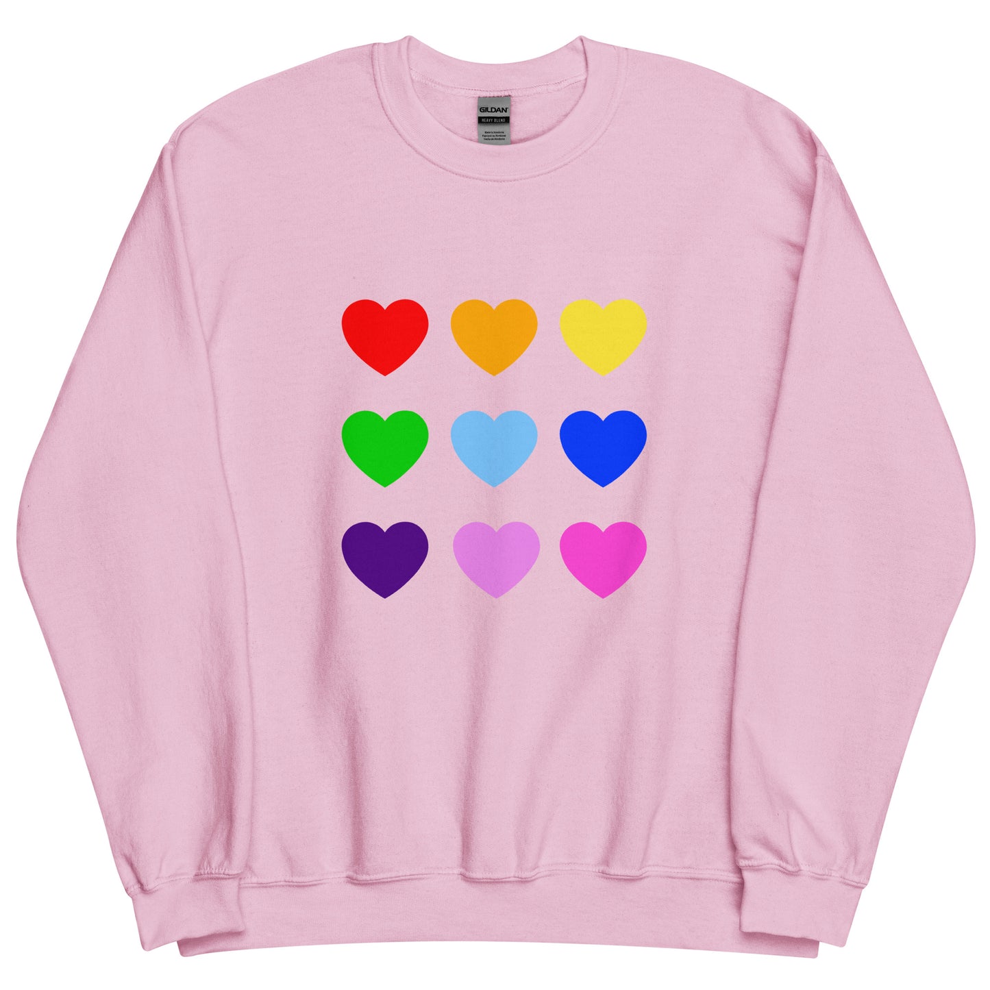 Rainbow Hearts Unisex Sweatshirt