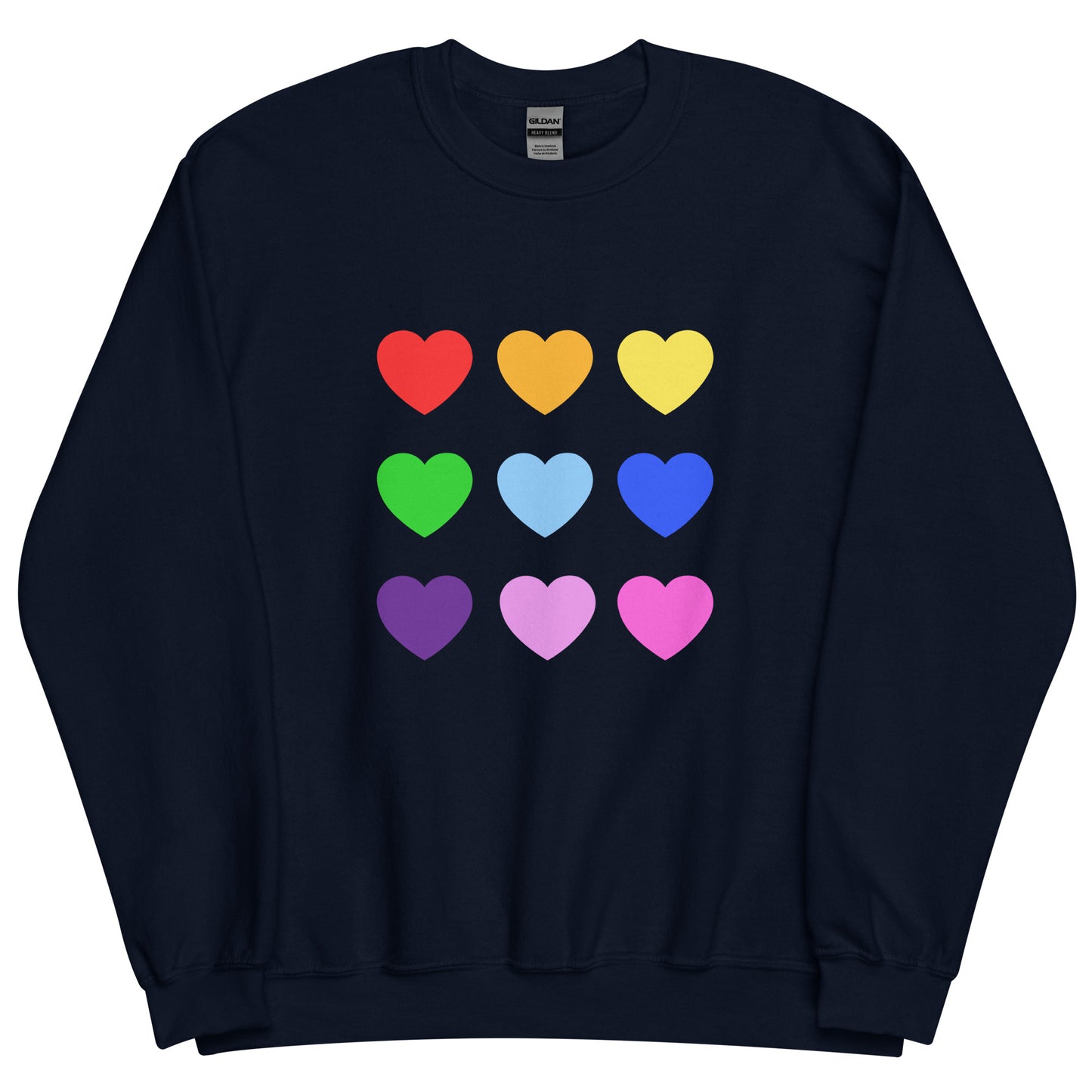 Rainbow Hearts Unisex Sweatshirt