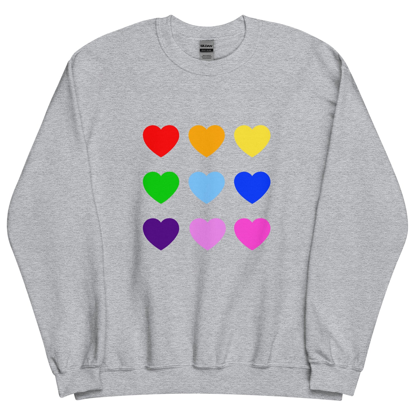 Rainbow Hearts Unisex Sweatshirt