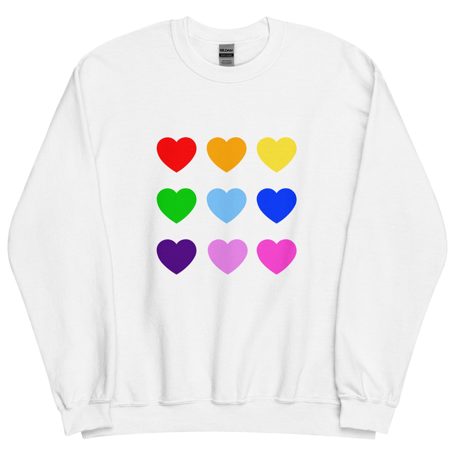 Rainbow Hearts Unisex Sweatshirt