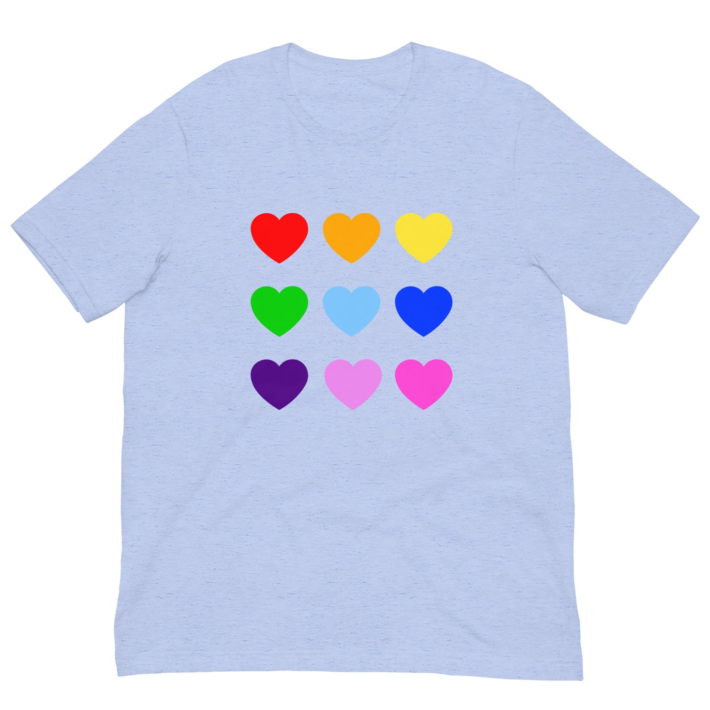 Rainbow Hearts Unisex t-shirt