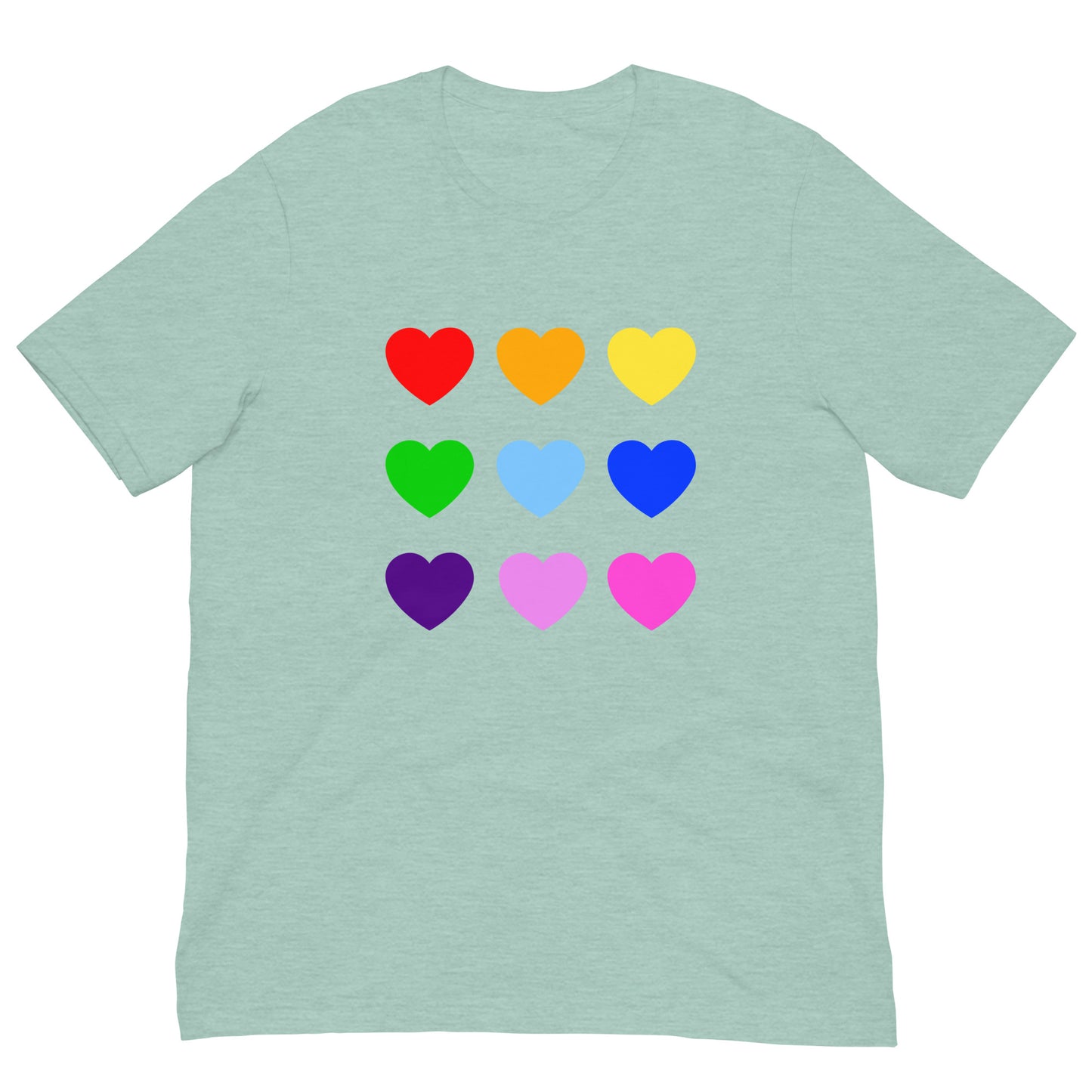 Rainbow Hearts Unisex t-shirt
