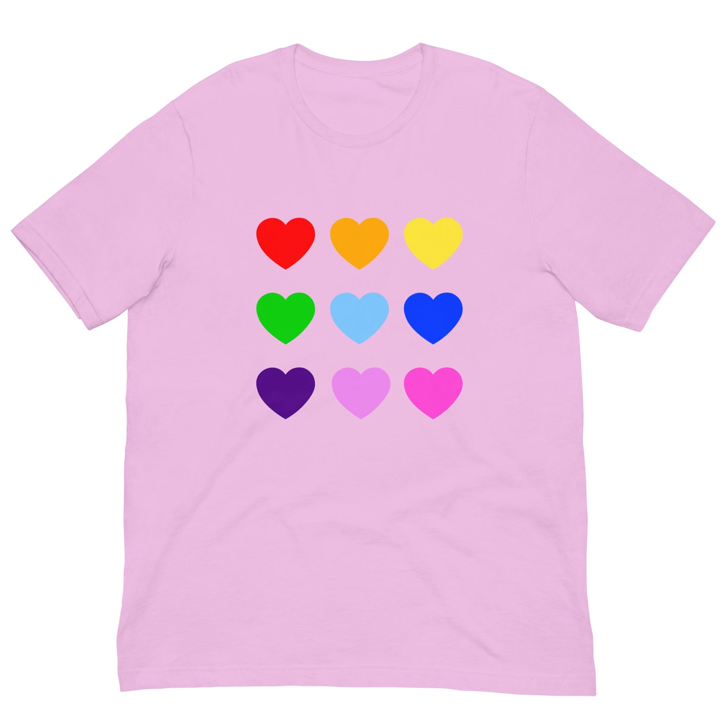 Rainbow Hearts Unisex t-shirt