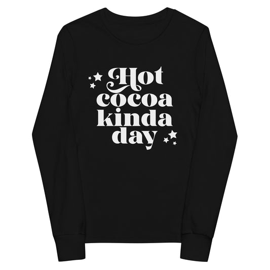 Hot Cocoa Kinda Day Kids long sleeve tee