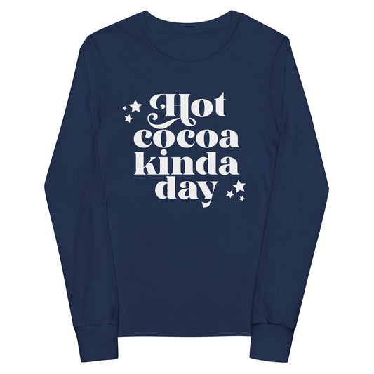 Hot Cocoa Kinda Day Kids long sleeve tee