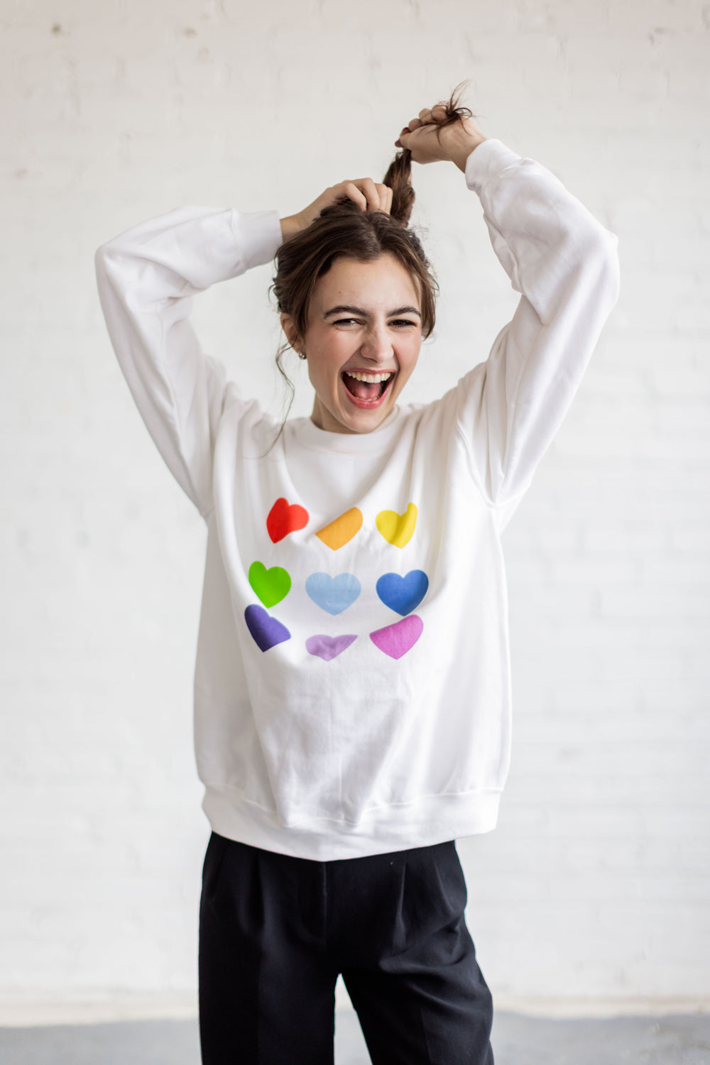 Rainbow Hearts Unisex Sweatshirt