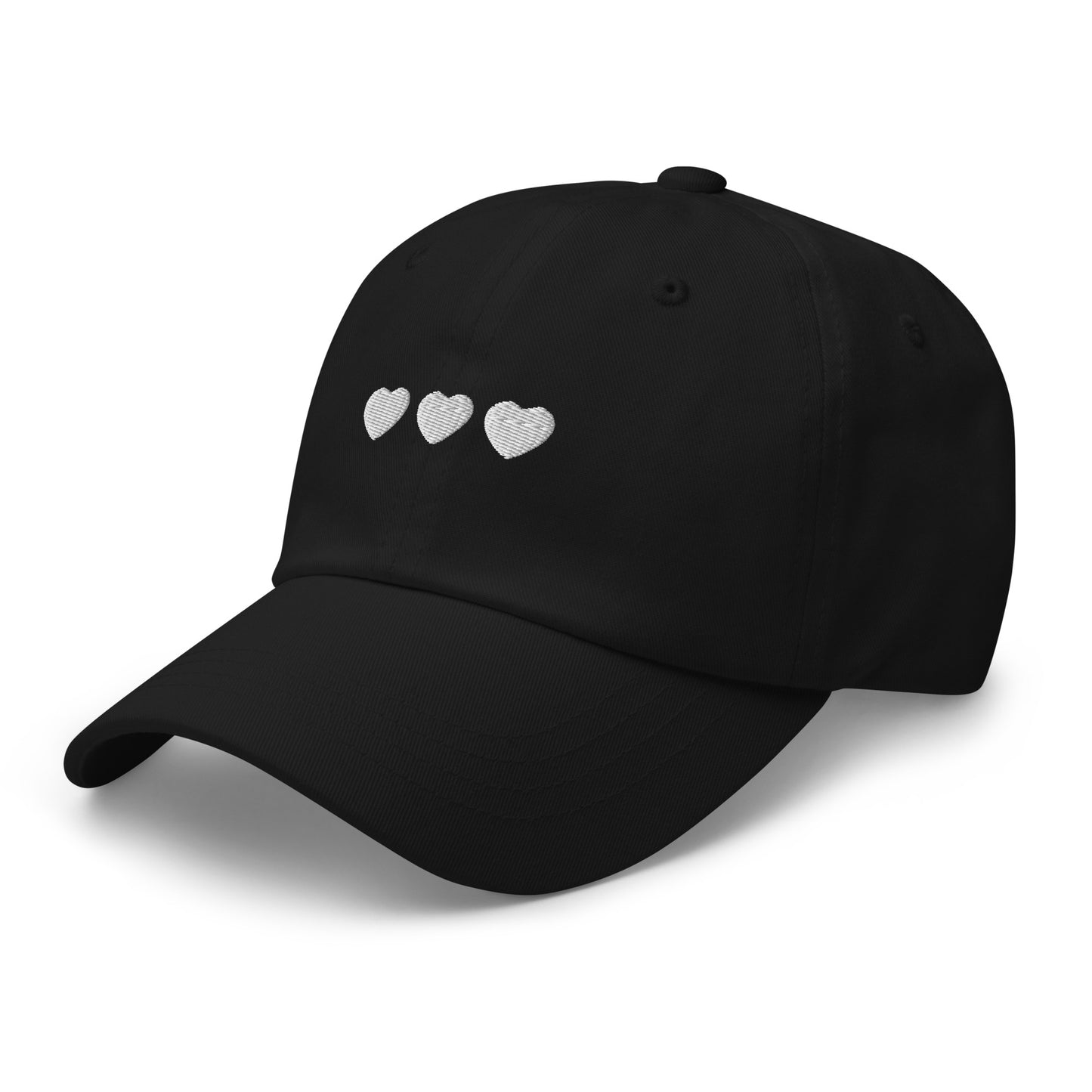 White Hearts Dad hat
