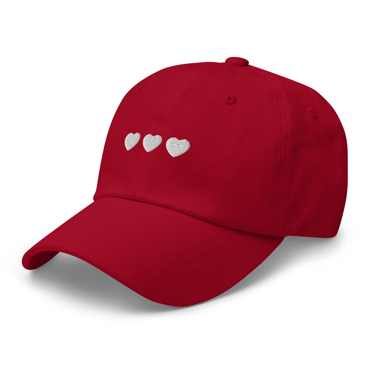White Hearts Dad hat