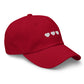 White Hearts Dad hat