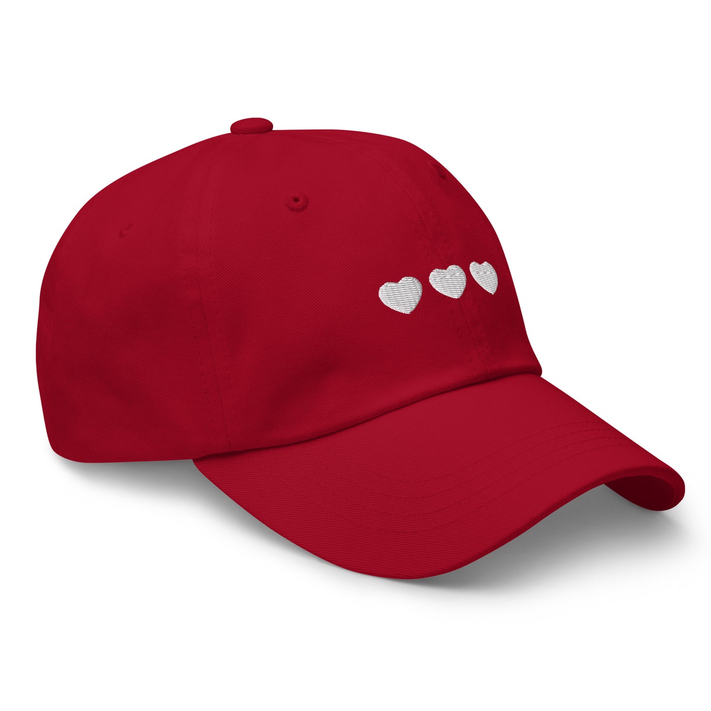 White Hearts Dad hat