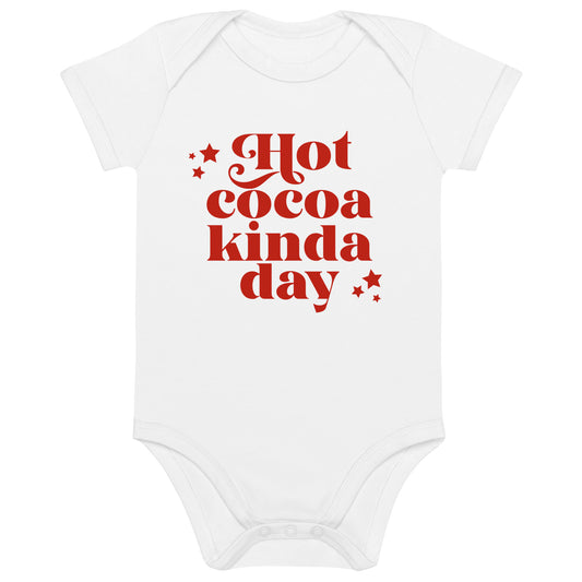 Hot Cocoa Kinda Day Organic cotton baby bodysuit