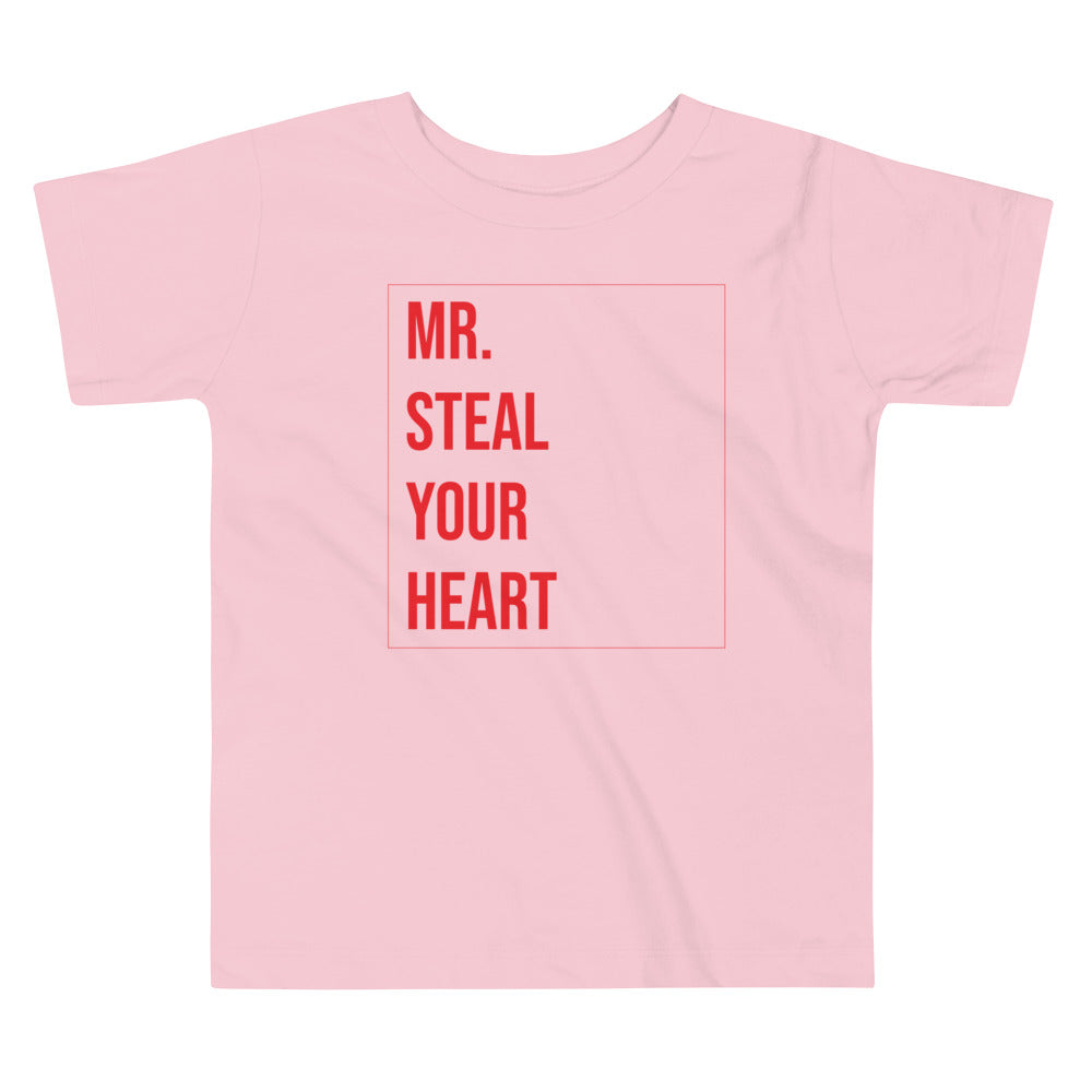 Mr. Steal Your Heart Toddler Short Sleeve Tee