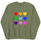 Rainbow Hearts Unisex Sweatshirt