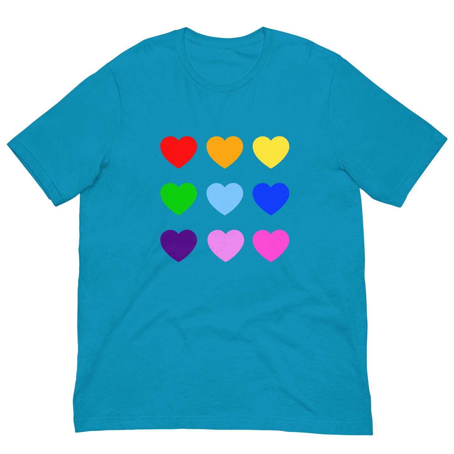 Rainbow Hearts Unisex t-shirt