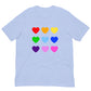 Rainbow Hearts Unisex t-shirt