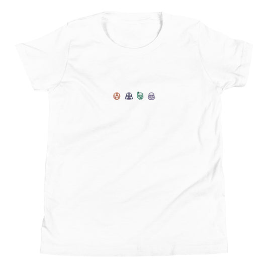 Embroidered Star Wars Icons Youth Short Sleeve T-Shirt